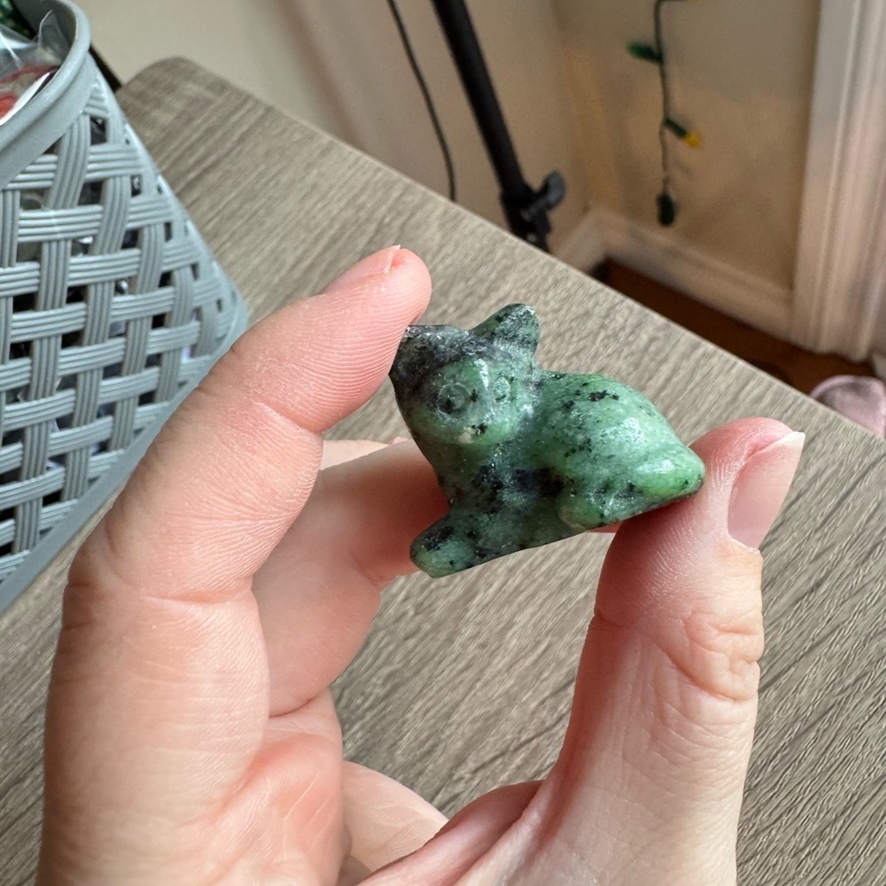 Ruby Zoisite Stone Small Cat Crystal